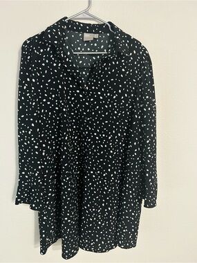 ASOS Black and White Dalmatian Print Mini Dress